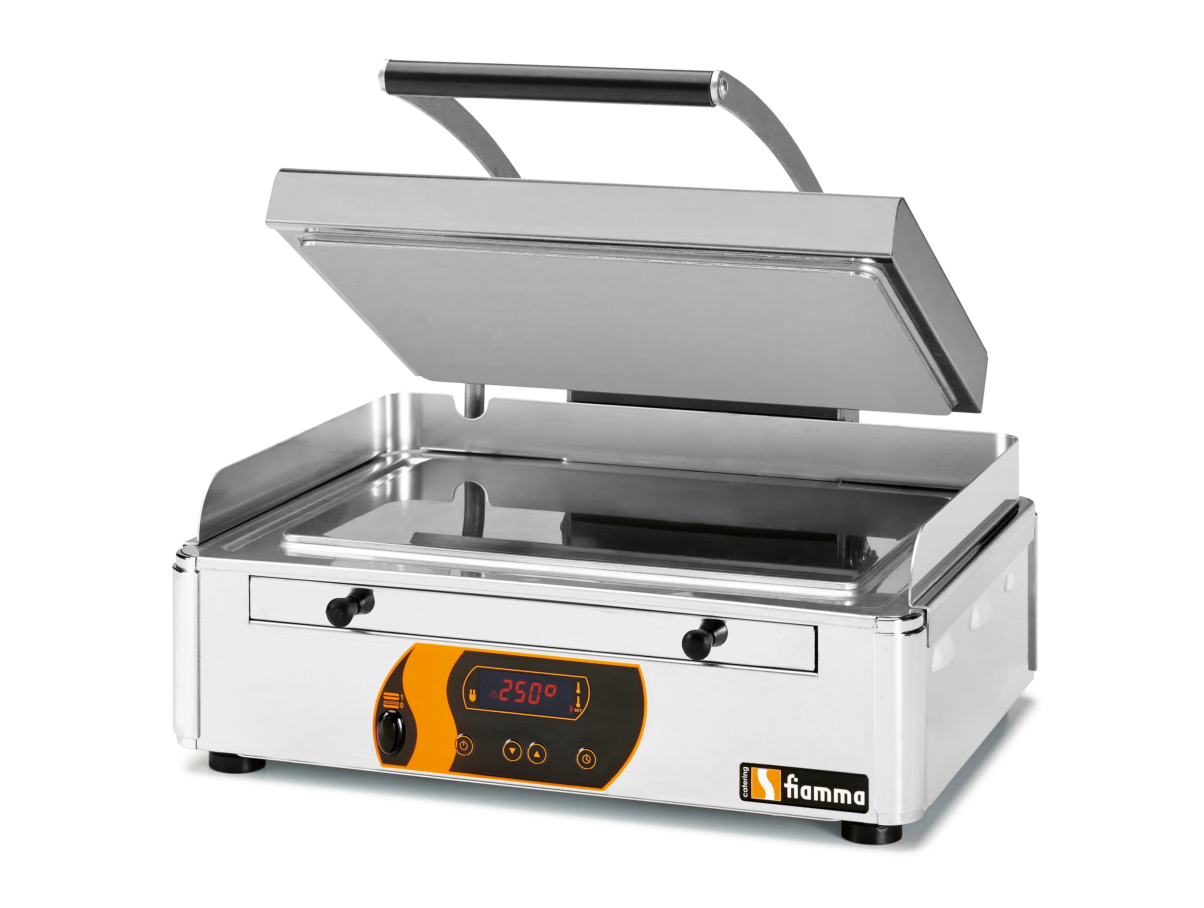 STAINLESS STEEL DUPLEX CONTACT GRILL - Smooth Upper/Smooth Lower Plates
