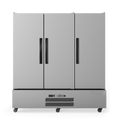 Quartz Star - Three Door Stainless Steel Upright Storage Refrigerator