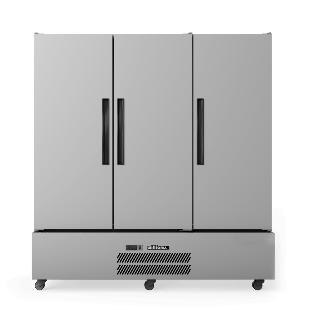 Quartz Star - Three Door Stainless Steel Upright Storage Refrigerator
