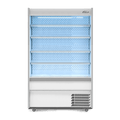 Gem Multideck - white open deck fridge with night blind