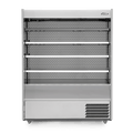 Gem Multideck - stainless steel open deck fridge with night blind