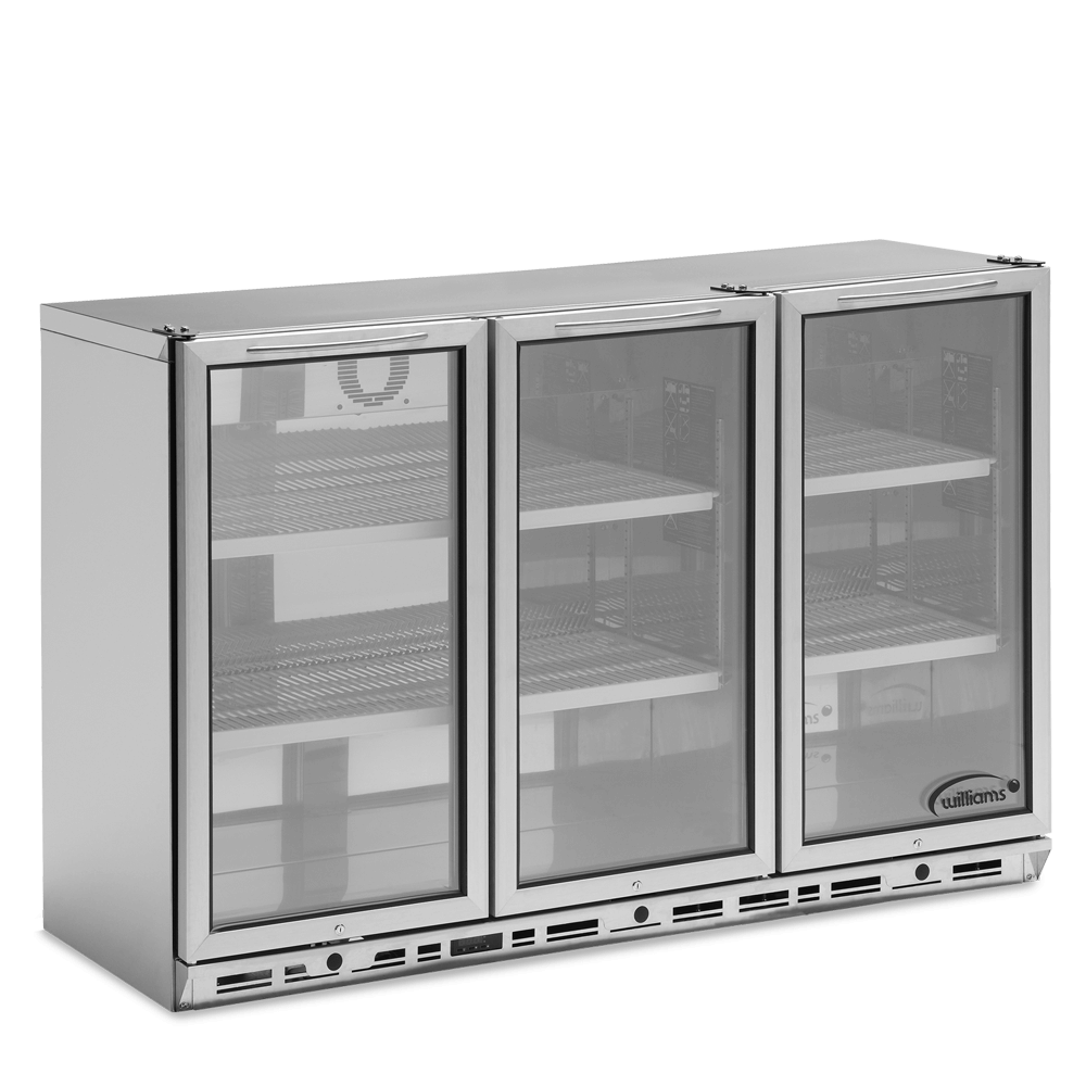 Bottle Cooler - Three Door Stainless Steel Bottle Cooler 800mm High