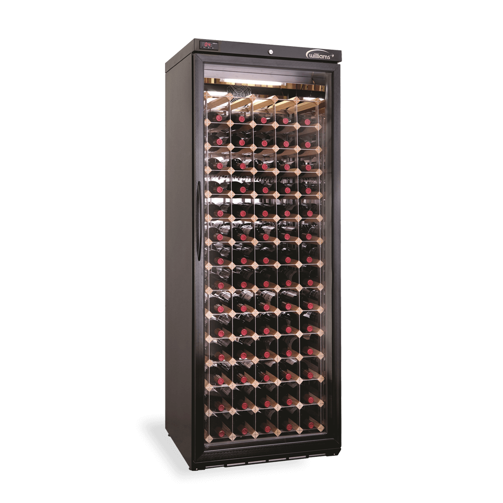 Wine Cabinet - One Door Black Upright Wine Display Refrigerator