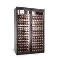 Wine Cabinet - Two Door Black Upright Wine Display Refrigerator
