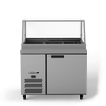 Banksia - One Door Stainless Steel Prep Counter Refrigerator With Flat Blown Air Well