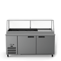 Banksia - Three Door White Colorbond  Prep Counter Refrigerator With Flat Blown Air Well - Without Canopy