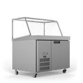 Banksia - One Door Stainless Steel Prep Counter Refrigerator With Angled Blown Air Well - Without Canopy