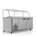 Banksia - Two Door White Colorbond Prep Counter Refrigerator With Angled Blown Air Well - Without Canopy