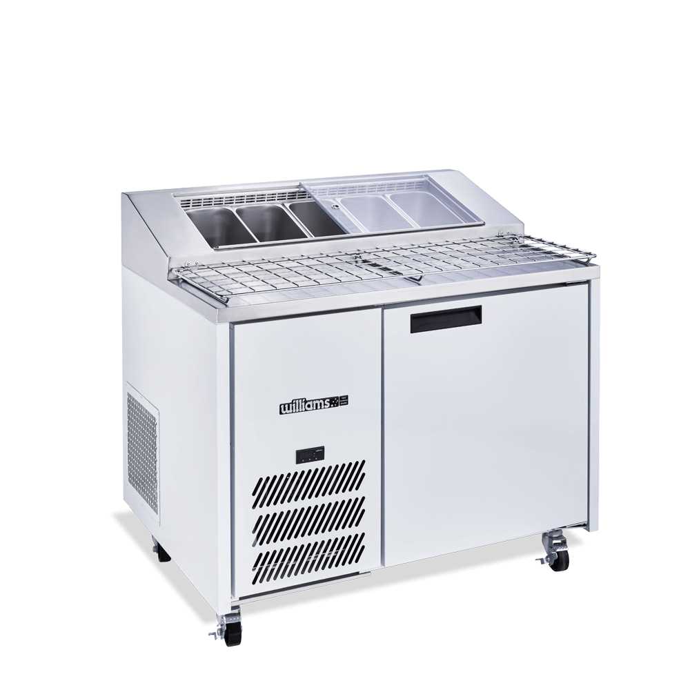 Jade Pizza - One Door White Colorbond Pizza Prep Counter Refrigerator With Blown Air Well