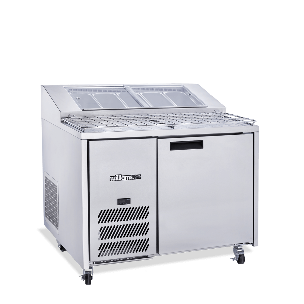 Jade Pizza - One Door Stainless Steel Pizza Prep Counter Refrigerator With Blown Air Well