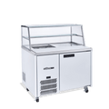 Jade Sandwich - One Door White Colorbond Prep Counter Refrigerator With Blown Air Well - Without Canopy