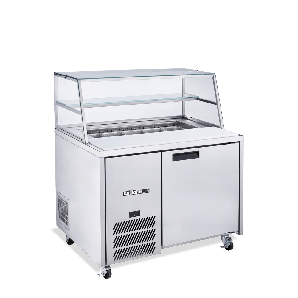 Jade Sandwich - One Door Stainless Steel Prep Counter Refrigerator With Blown Air Well