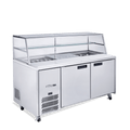 Jade Sandwich - Two Door Stainless Steel Prep Counter Refrigerator With Blown Air Well