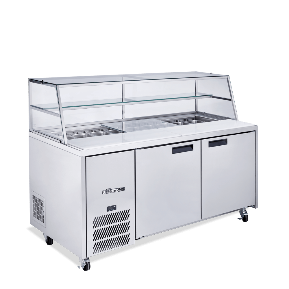 Jade Sandwich - Two Door Stainless Steel Prep Counter Refrigerator With Blown Air Well