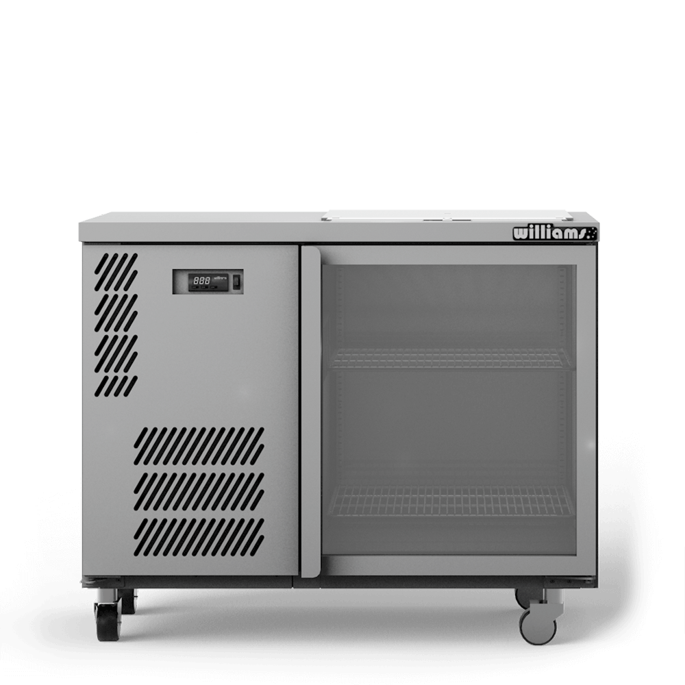 Glass Chiller - One Door Spring Loaded Glass Chiller - 500 x 500 baskets