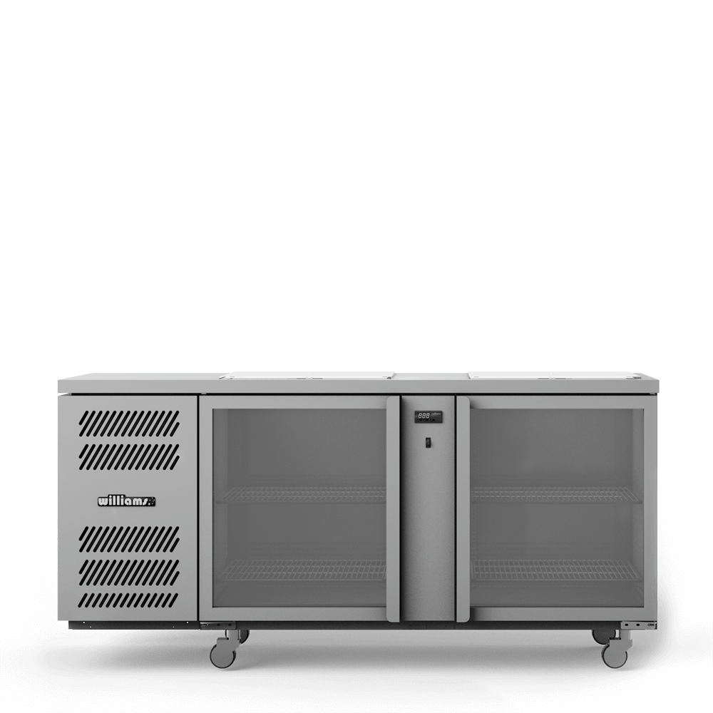 Glass Chiller - Two Door Glass Chiller With Two Shelves - 500 x 500 baskets