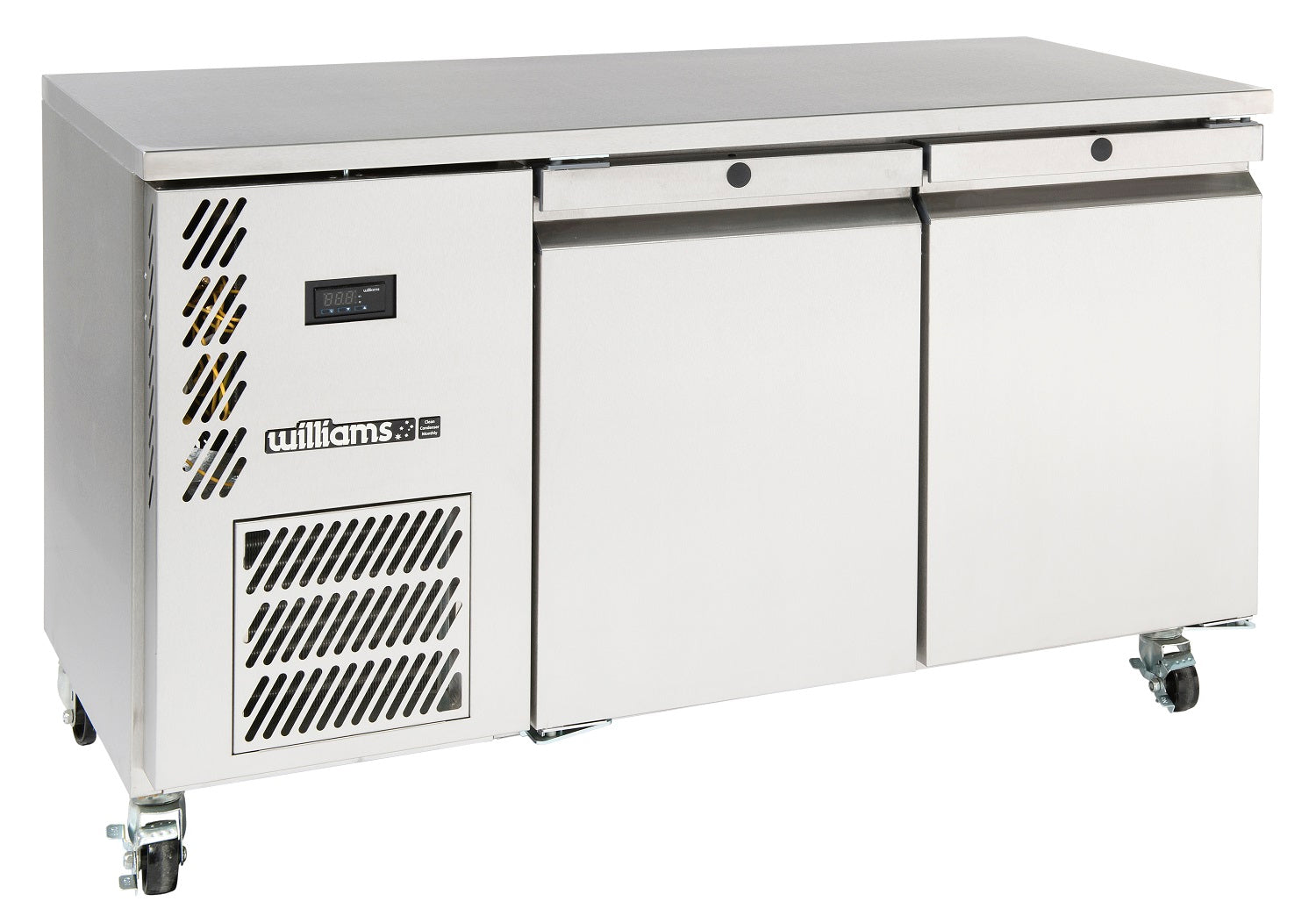 Opal - Two Door Stainless Steel Under Counter Storage Refrigerator