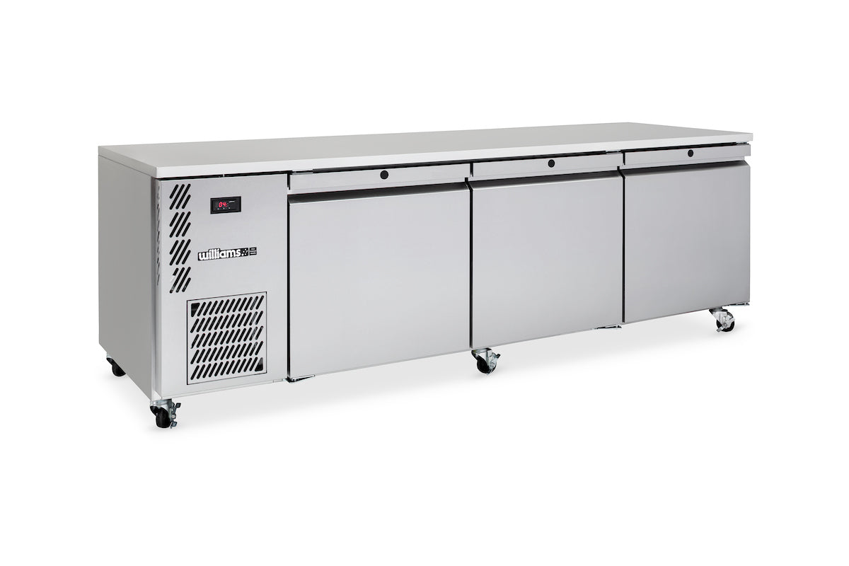 Emerald - Three Door Stainless Steel Under Counter Refrigerator