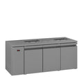Opal - Three Door Stainless Steel Remote Under Counter Refrigerator With Blown Air Well