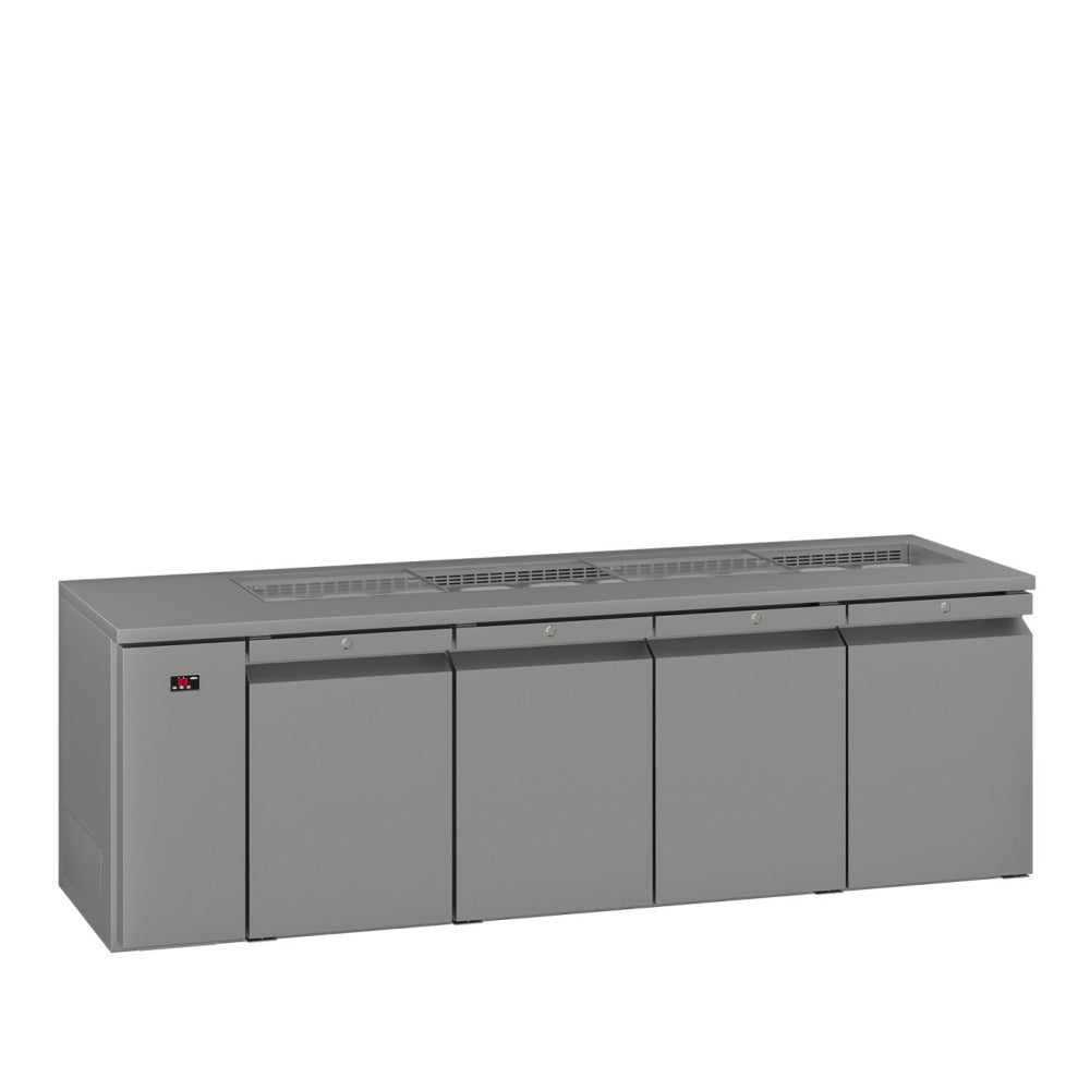 Opal - Four Door Stainless Steel Remote Under Counter Refrigerator With Blown Air Well