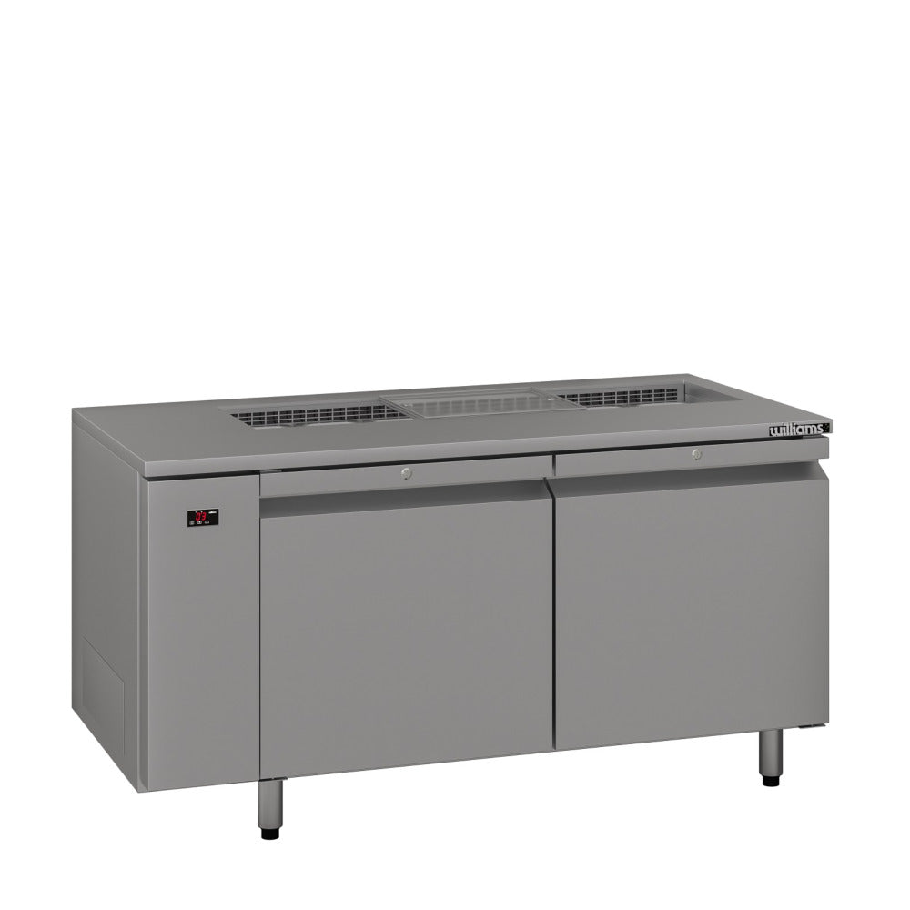 Emerald - Two Door Stainless Steel Remote Under Counter Refrigerator With Blown Air Well