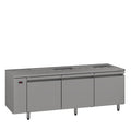 Emerald - Three Door Stainless Steel Remote Under Counter Refrigerator With Blown Air Well