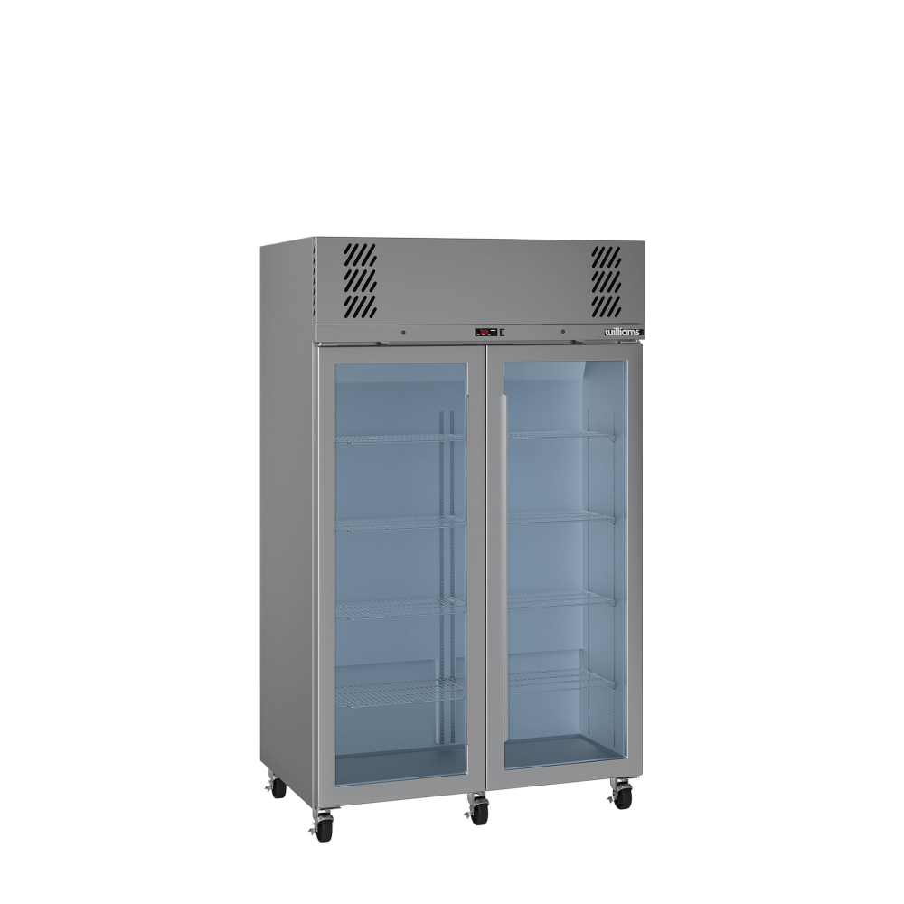 Pearl - Two Door Stainless Steel Upright Display Freezer
