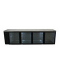 Boronia - Four Door Black Colorbond Remote Back Bar Counter Display Refrigerator