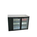 Cameo - Two Door Black Colorbond Remote Back Bar Counter Display Refrigerator