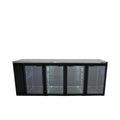 Cameo - Four Door Black Colorbond Remote Back Bar Counter Display Refrigerator