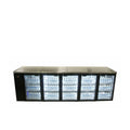 Cameo - Five Door Black Colorbond Remote Back Bar Counter Display Refrigerator
