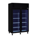 Pearl  - Two Door Black Colorbond Upright Display Refrigerator