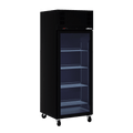 Pearl - One Door Black Colorbond Upright Display Refrigerator