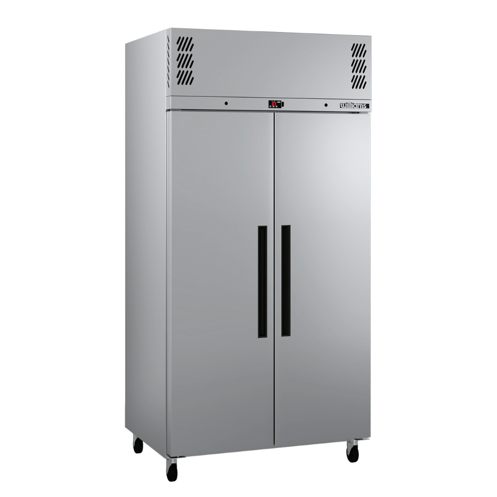 Pearl - Slim Two Door Stainless Steel Upright Storage Refrigerator