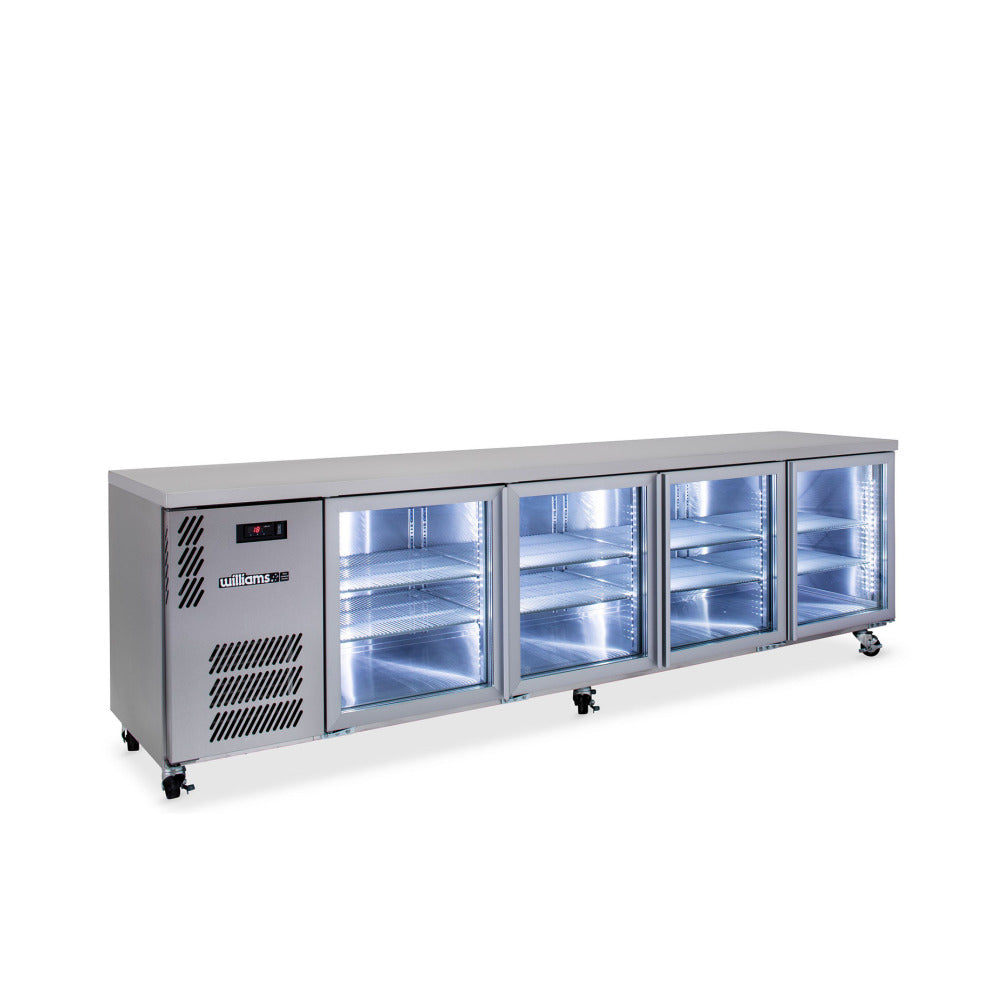 Boronia -  Four Door Stainless Steel Under Counter Display Refrigerator