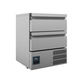 Aztra Hydrocarbon - Two drawer stainless steel under counter fridge