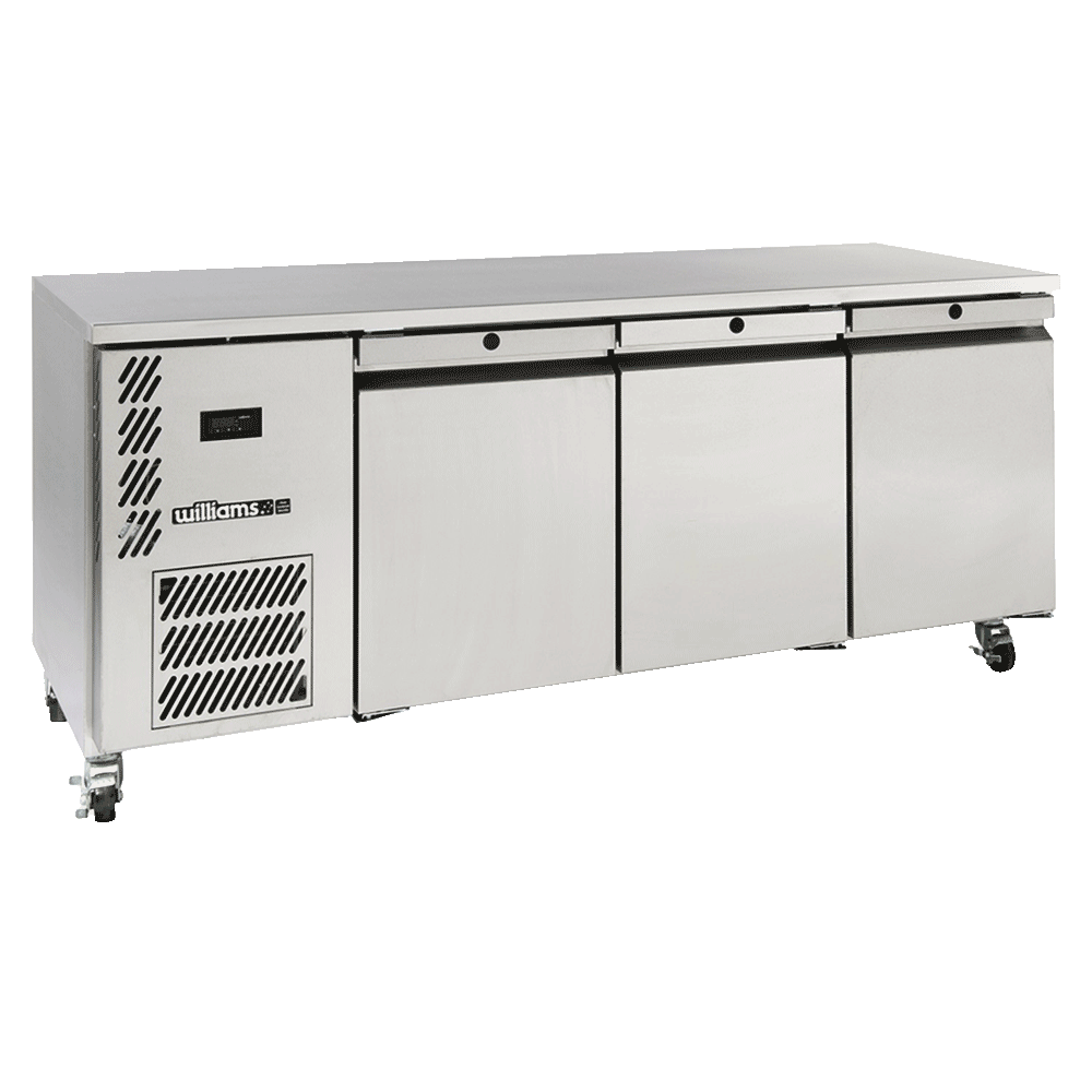 Opal - Threee Door Stainless Steel Under Counter Refrigerator