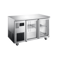 Topaz Under Counter - Two Door Stainless Under Counter Glass Door Refrigerator