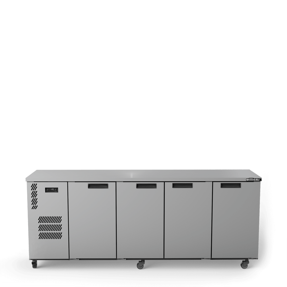 Cameo - Four Door Stainless Steel Under Counter Display Refrigerator