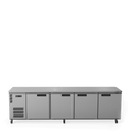 Boronia -  Four Door Stainless Steel Under Counter Display Refrigerator