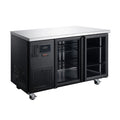 Topaz Under Counter - Two Door Black Under Counter Glass Door Refrigerator