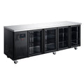 Topaz Under Counter - Four Door Black Under Counter Glass Door Refrigerator